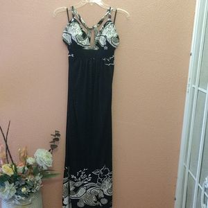 #3 Price Reduced NWT Self Bra Paisley Border Print Maxi Alyn Paige COPY